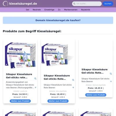 Screenshot kieselsäuregel.de