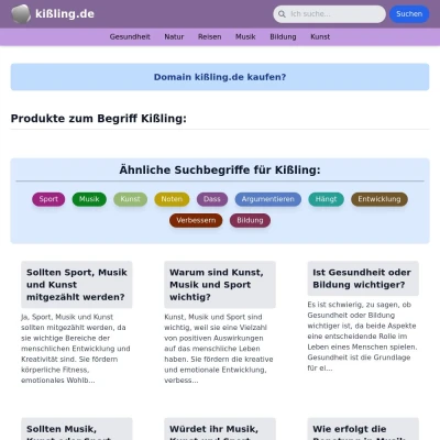Screenshot kißling.de