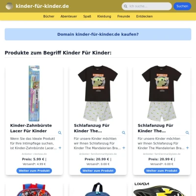 Screenshot kinder-für-kinder.de