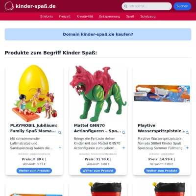 Screenshot kinder-spaß.de