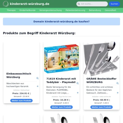 Screenshot kinderarzt-würzburg.de