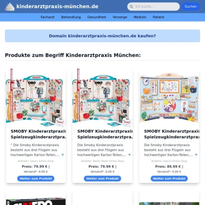 Screenshot kinderarztpraxis-münchen.de