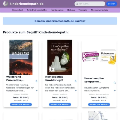 Screenshot kinderhomöopath.de