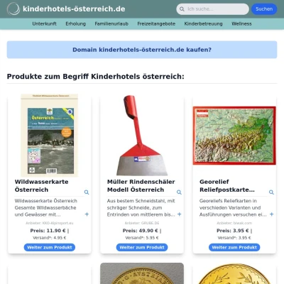 Screenshot kinderhotels-österreich.de