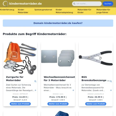 Screenshot kindermotorräder.de