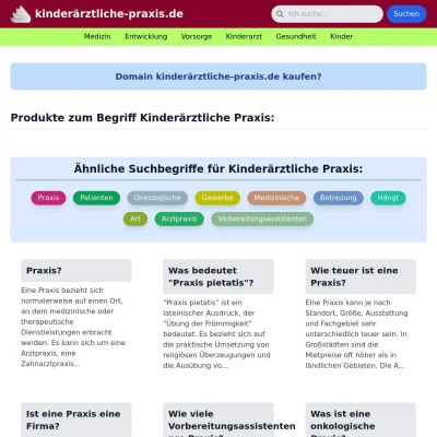 Screenshot kinderärztliche-praxis.de