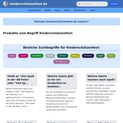 Screenshot kinderschützenfest.de