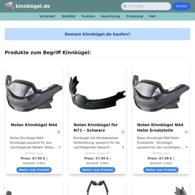 Screenshot kinnbügel.de