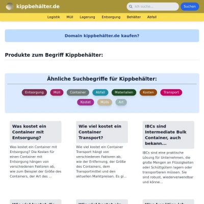 Screenshot kippbehälter.de