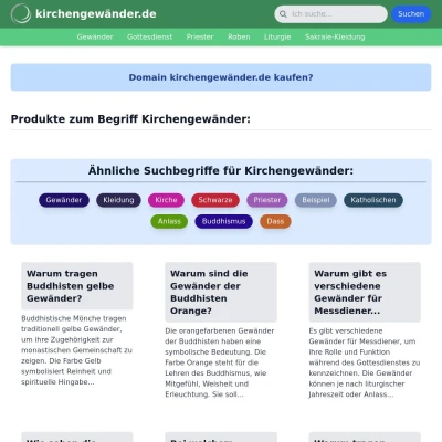 Screenshot kirchengewänder.de