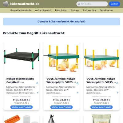 Screenshot kükenaufzucht.de