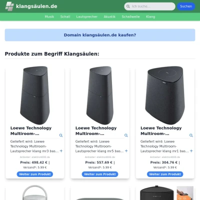 Screenshot klangsäulen.de