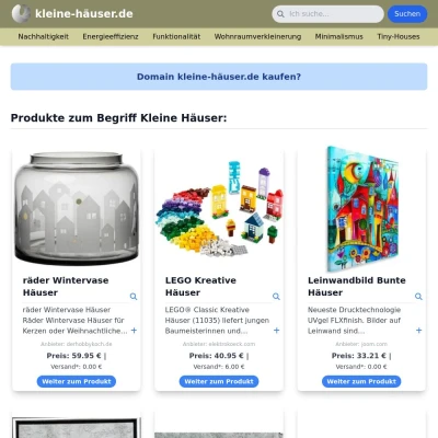 Screenshot kleine-häuser.de