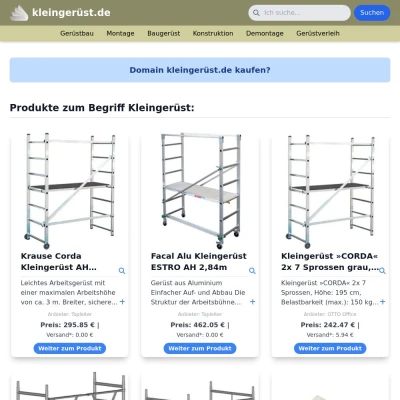 Screenshot kleingerüst.de