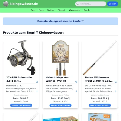 Screenshot kleingewässer.de