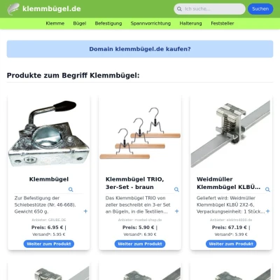 Screenshot klemmbügel.de