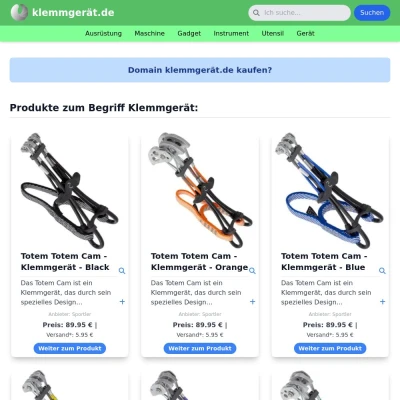 Screenshot klemmgerät.de