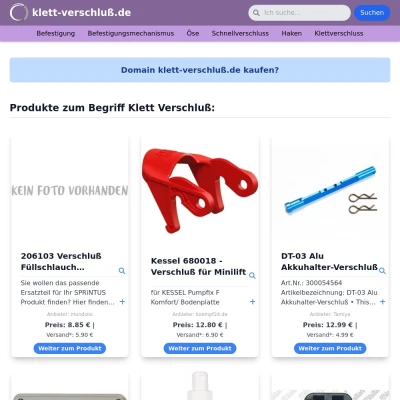 Screenshot klett-verschluß.de