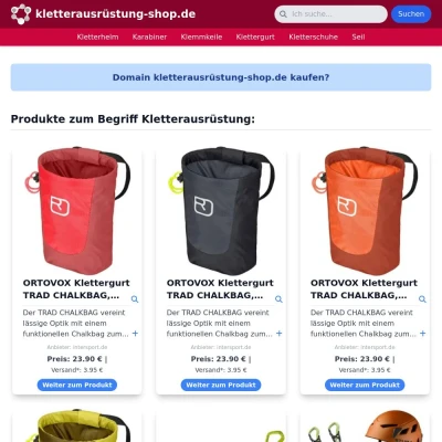 Screenshot kletterausrüstung-shop.de