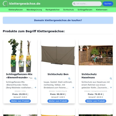 Screenshot klettergewächse.de