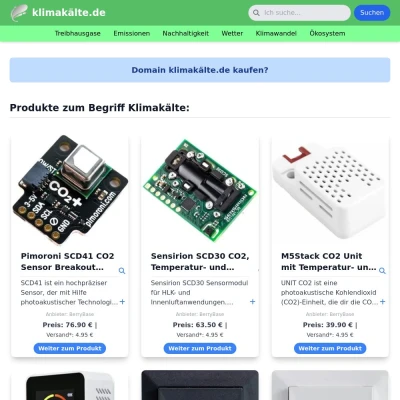 Screenshot klimakälte.de