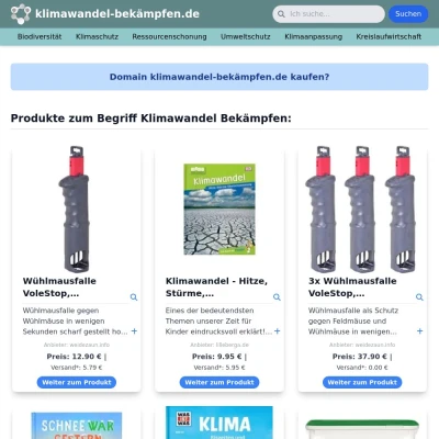 Screenshot klimawandel-bekämpfen.de