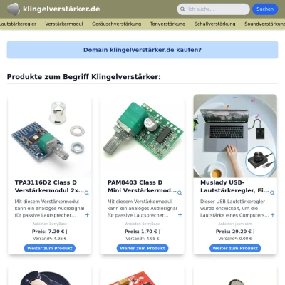 Screenshot klingelverstärker.de