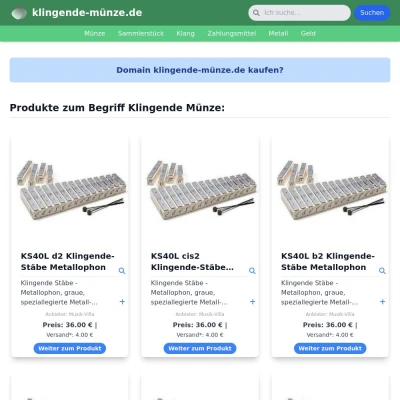 Screenshot klingende-münze.de