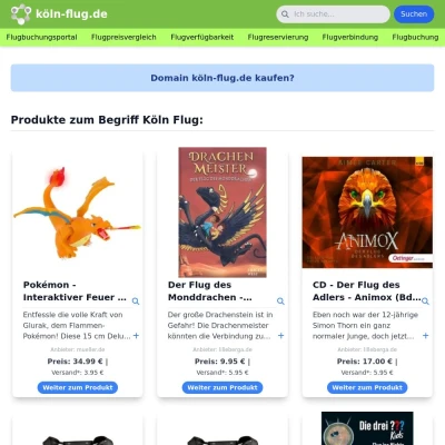 Screenshot köln-flug.de