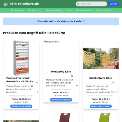 Screenshot köln-reisebüro.de