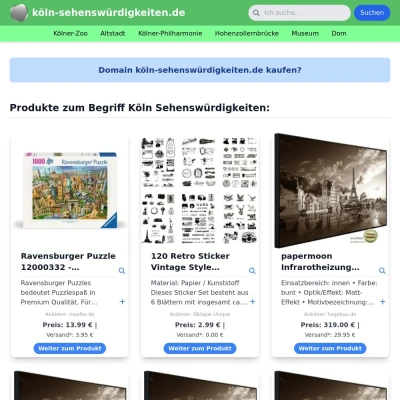 Screenshot köln-sehenswürdigkeiten.de
