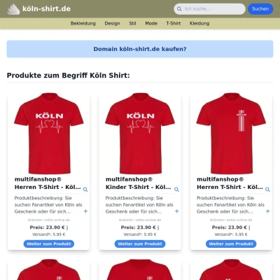 Screenshot köln-shirt.de