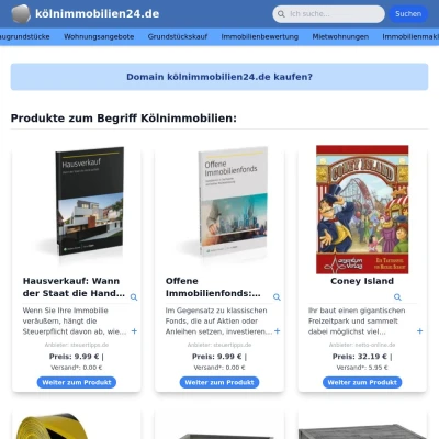 Screenshot kölnimmobilien24.de