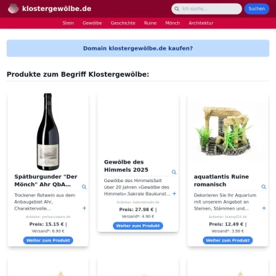 Screenshot klostergewölbe.de