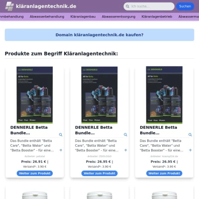 Screenshot kläranlagentechnik.de