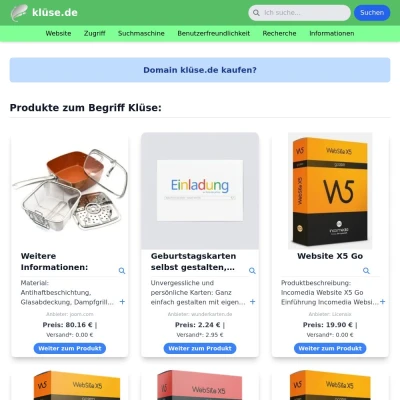 Screenshot klüse.de