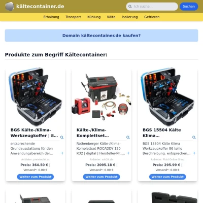 Screenshot kältecontainer.de