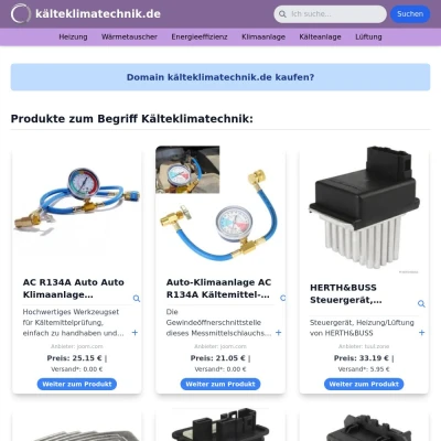 Screenshot kälteklimatechnik.de