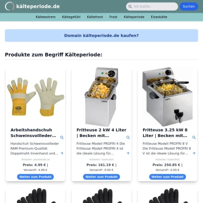 Screenshot kälteperiode.de
