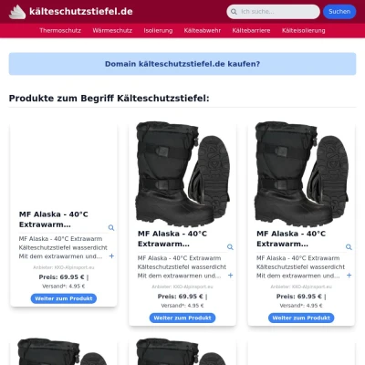 Screenshot kälteschutzstiefel.de