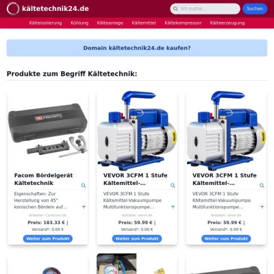 Screenshot kältetechnik24.de