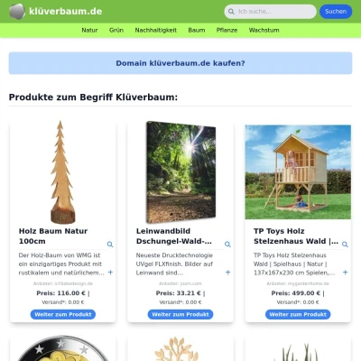 Screenshot klüverbaum.de