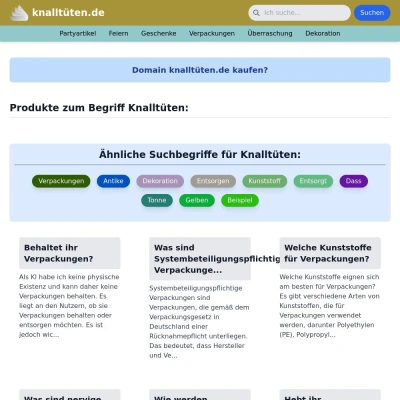 Screenshot knalltüten.de