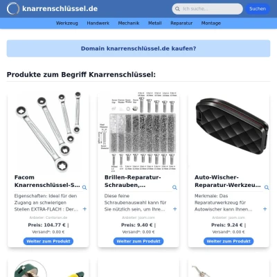 Screenshot knarrenschlüssel.de