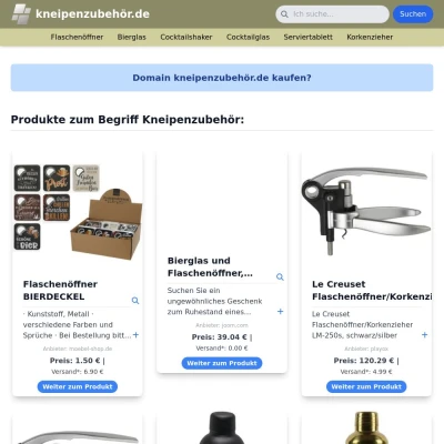 Screenshot kneipenzubehör.de