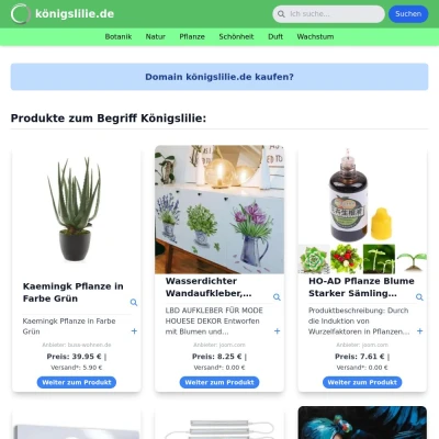 Screenshot königslilie.de