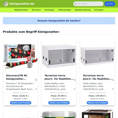 Screenshot königsnatter.de