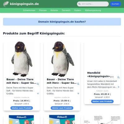 Screenshot königspinguin.de