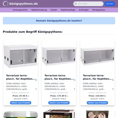 Screenshot königspythons.de