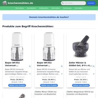 Screenshot knochenmühlen.de